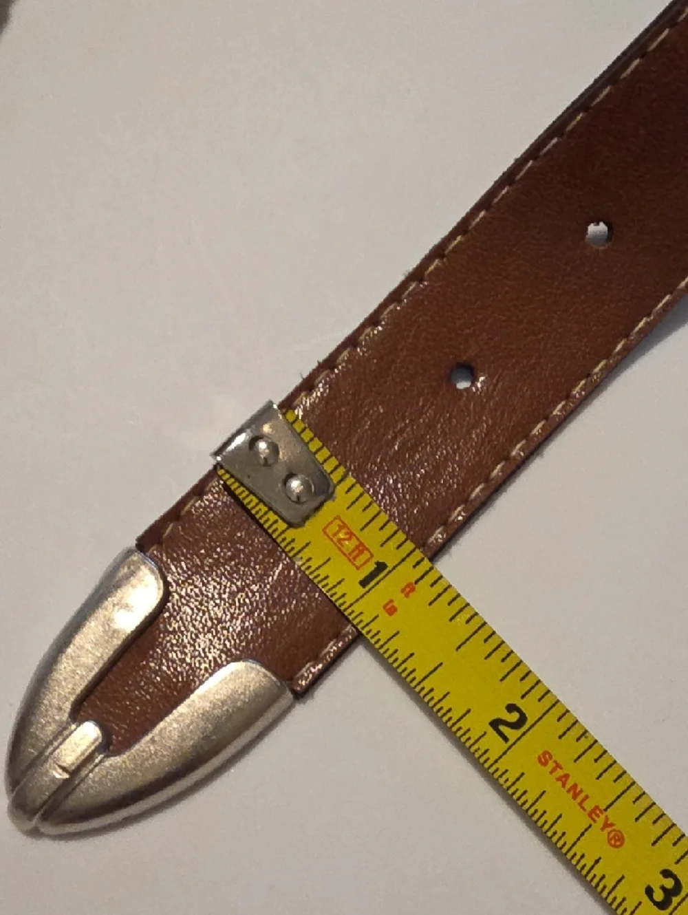 Brown Western Belt with Silver-Tone Buckle